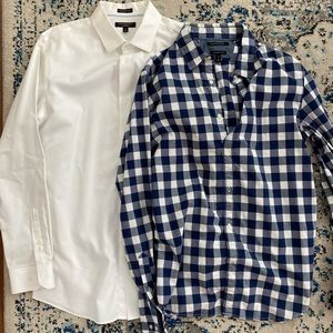 Two Banana Republic Grant Fit Large Tall Button Up Shirts